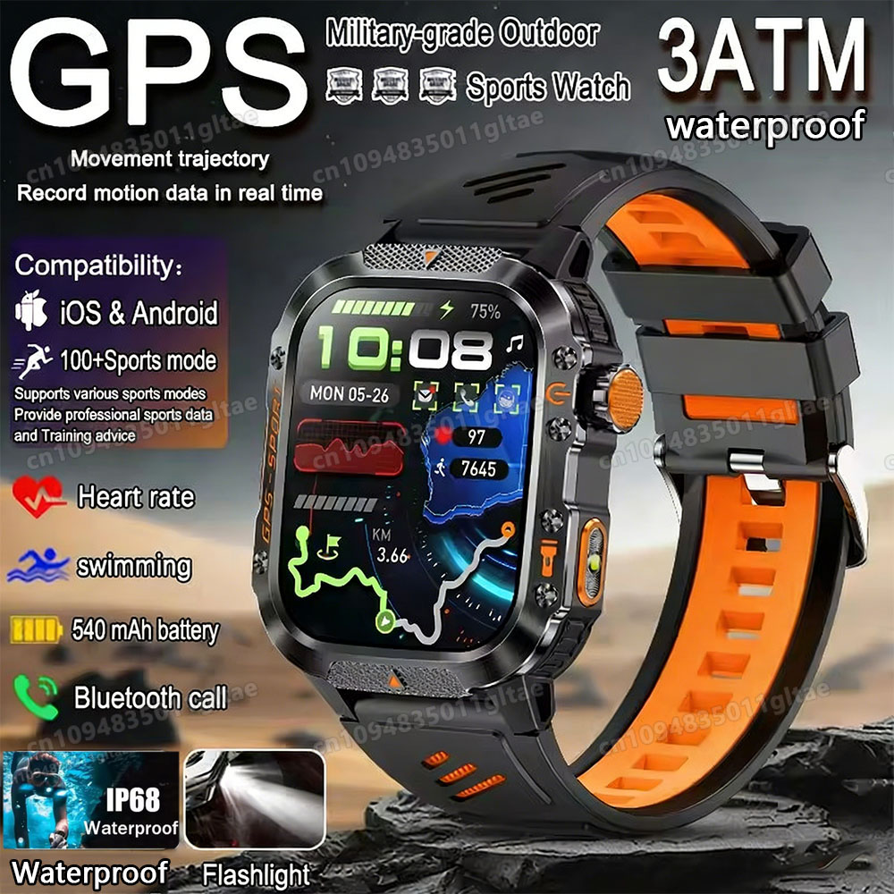 Phase Esports & Gaming Festival - 2026年型、軍用グレードのスマートウォッチ。GPS、フラッシュライト、3ATM防水機能、Bluetooth通話機能を搭載。100種類以上のスポーツモードに対応し、アウトドアに最適。H10との比較。