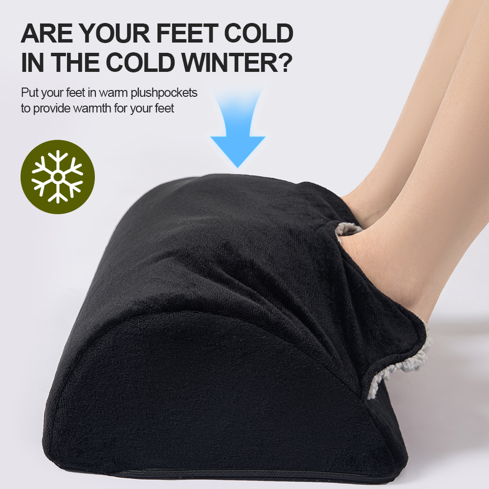 デスクの下の足元用温熱フットポケットフットスツール、ラムウー - Footrest Under Desk のレビューと価格