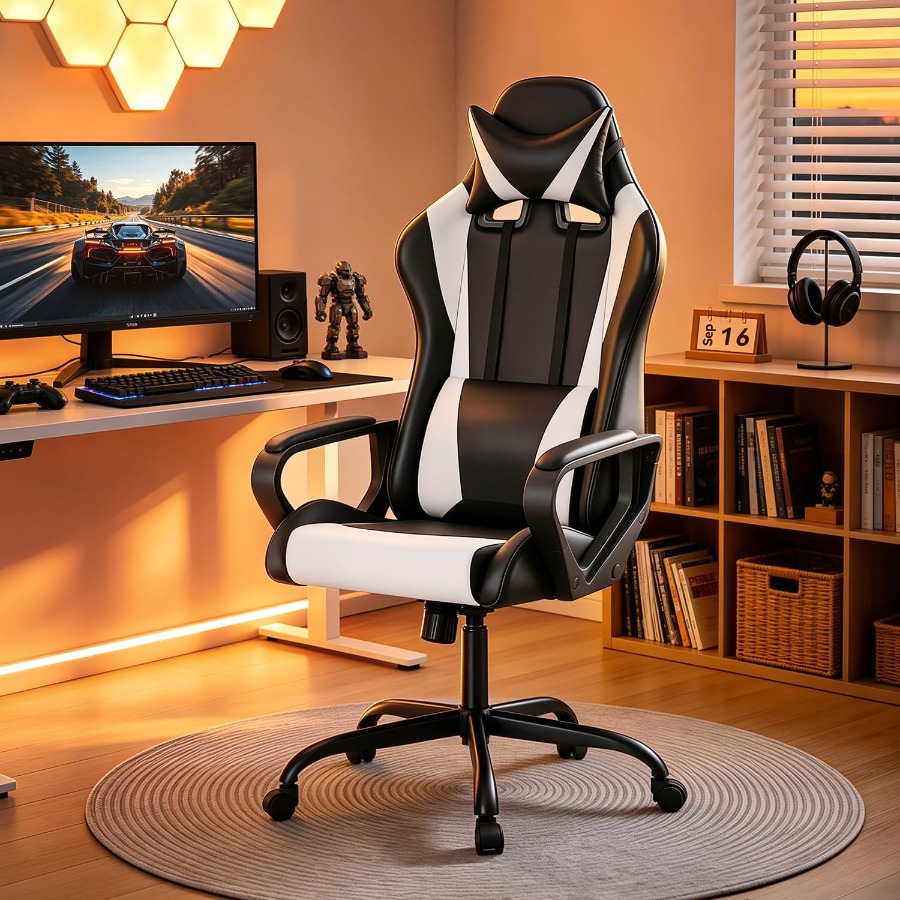 大人向けのエルゴノミックゲーミングチェア、ビデオゲーム用チェ - Video Gaming & Esports Usd Acc のレビューと価格