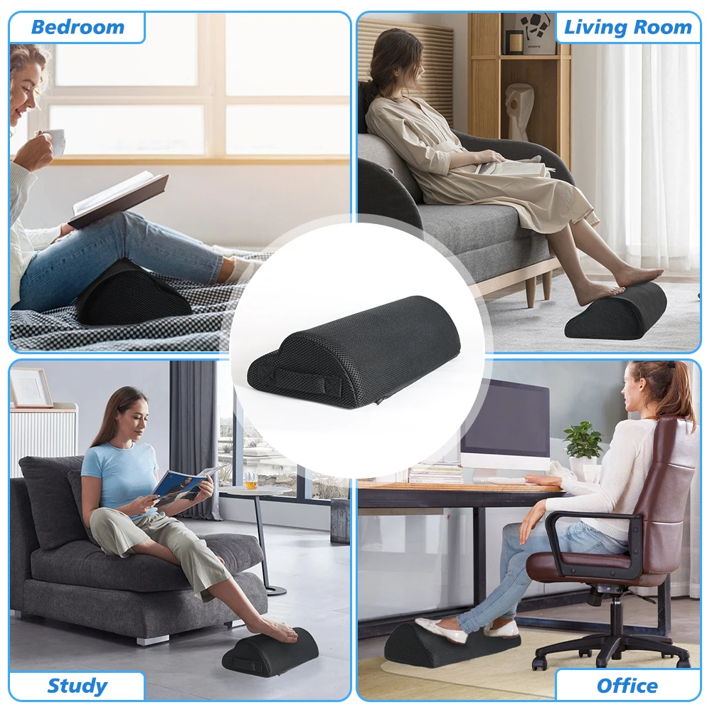 メモリーフォーム製のオフィス用フットレスト＆デスク下用フット - Footrest Under Desk のレビューと価格